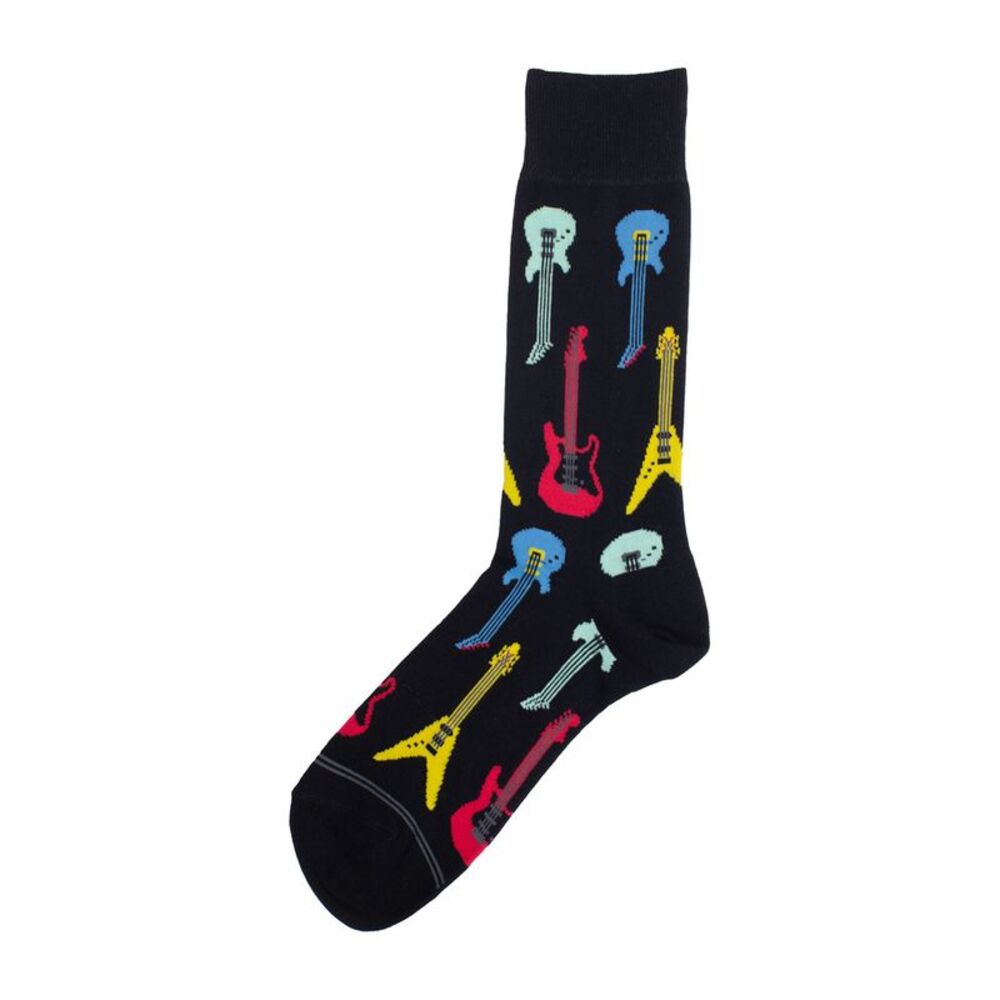 Perri�'s Unisex Adult Electric Guitar Crew Socks / Black